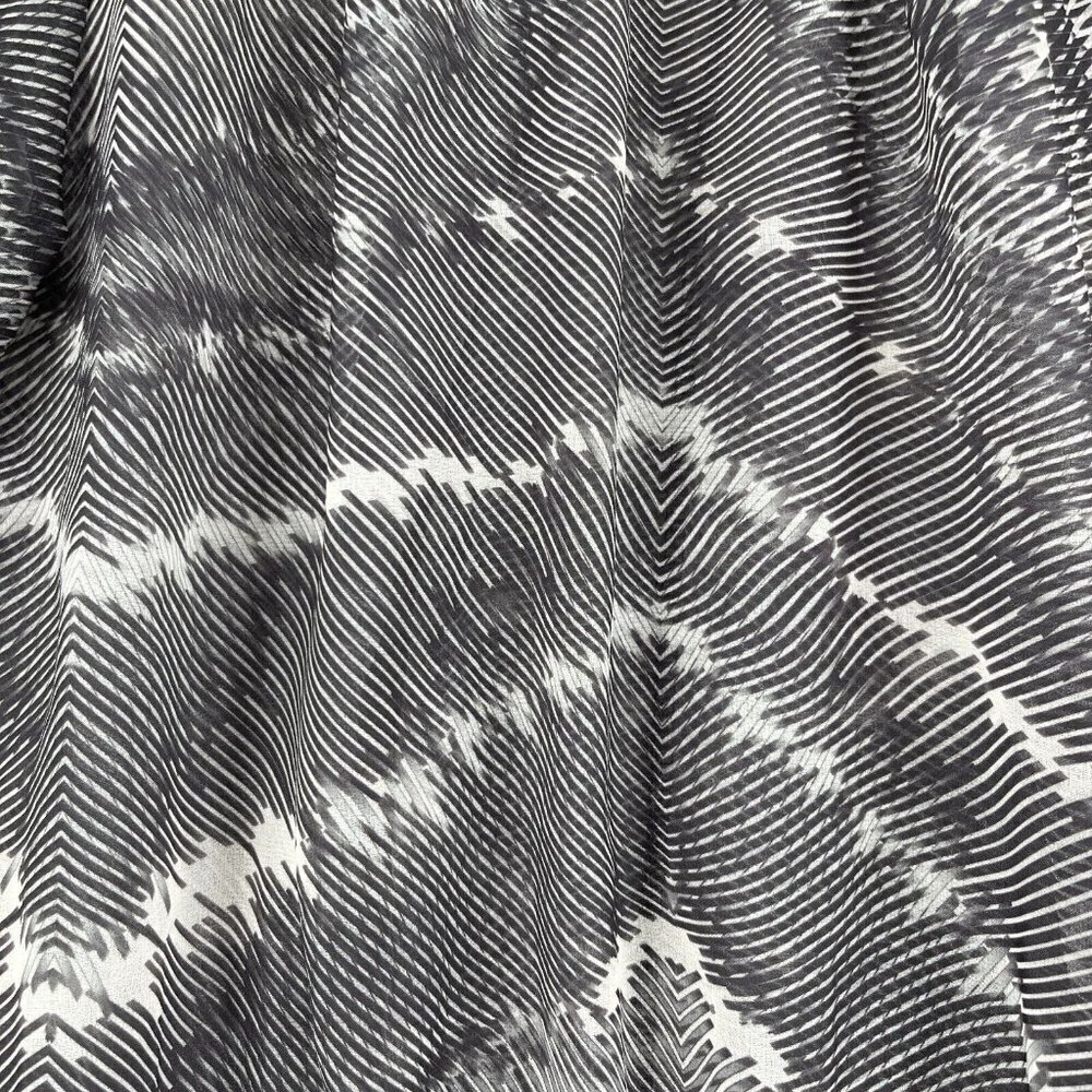 Cache Split Sleeve Geometric Print Sheer Chiffon … - image 4